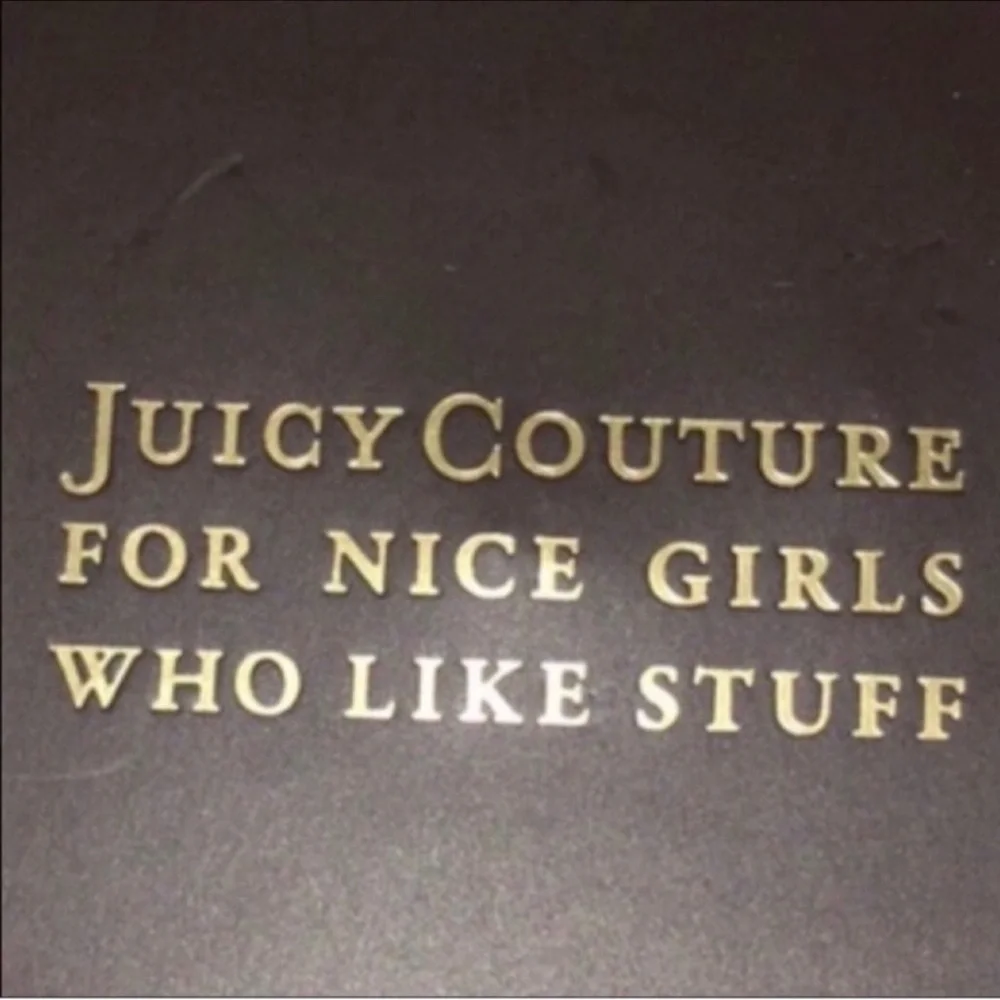 Retro Y2k Juicy Couture Terry Cloth Zip Around Cosmetic Pouch Bag